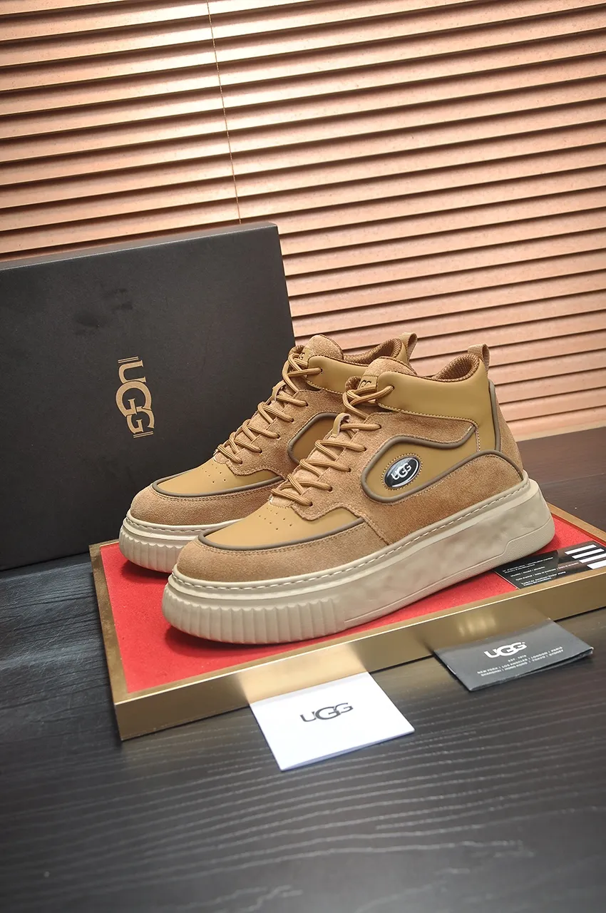 Men's shoes 💰640💶 [UGG] (full wool lining) top-end high-quality fur-in-one warm snow boots from Australia's warm luxury brand men's shoes, UGG-5877 official website synchronized, made of imported cowhide, carefully sewn...Imported rubber foam outsole (comfortable, soft, wear-resistant) The quality is really great...Exquisite workmanship, you can't put it down at first sight, available in sizes 39-44